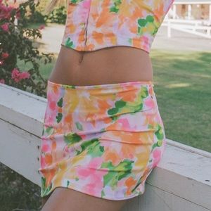 Cool is a construct floral skirt